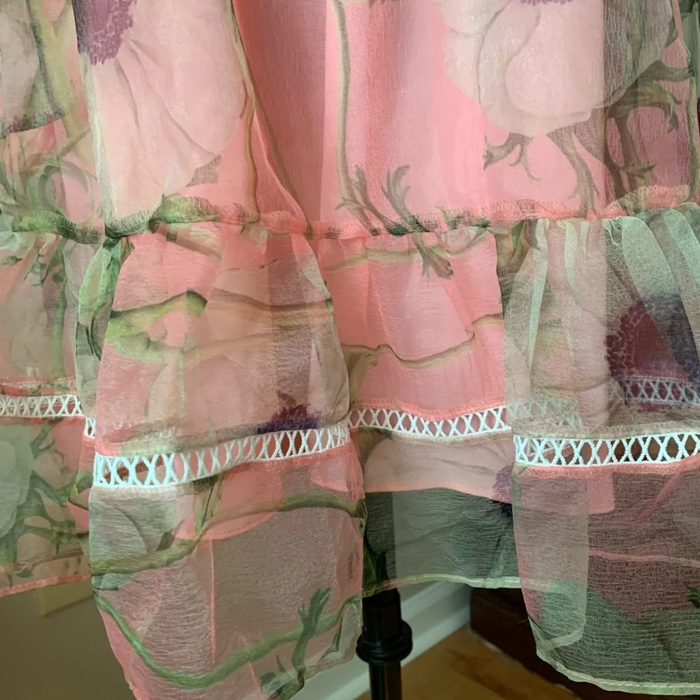 Cynthia Rowley Poppy Organza Peach Dress - Picture 8 of 15